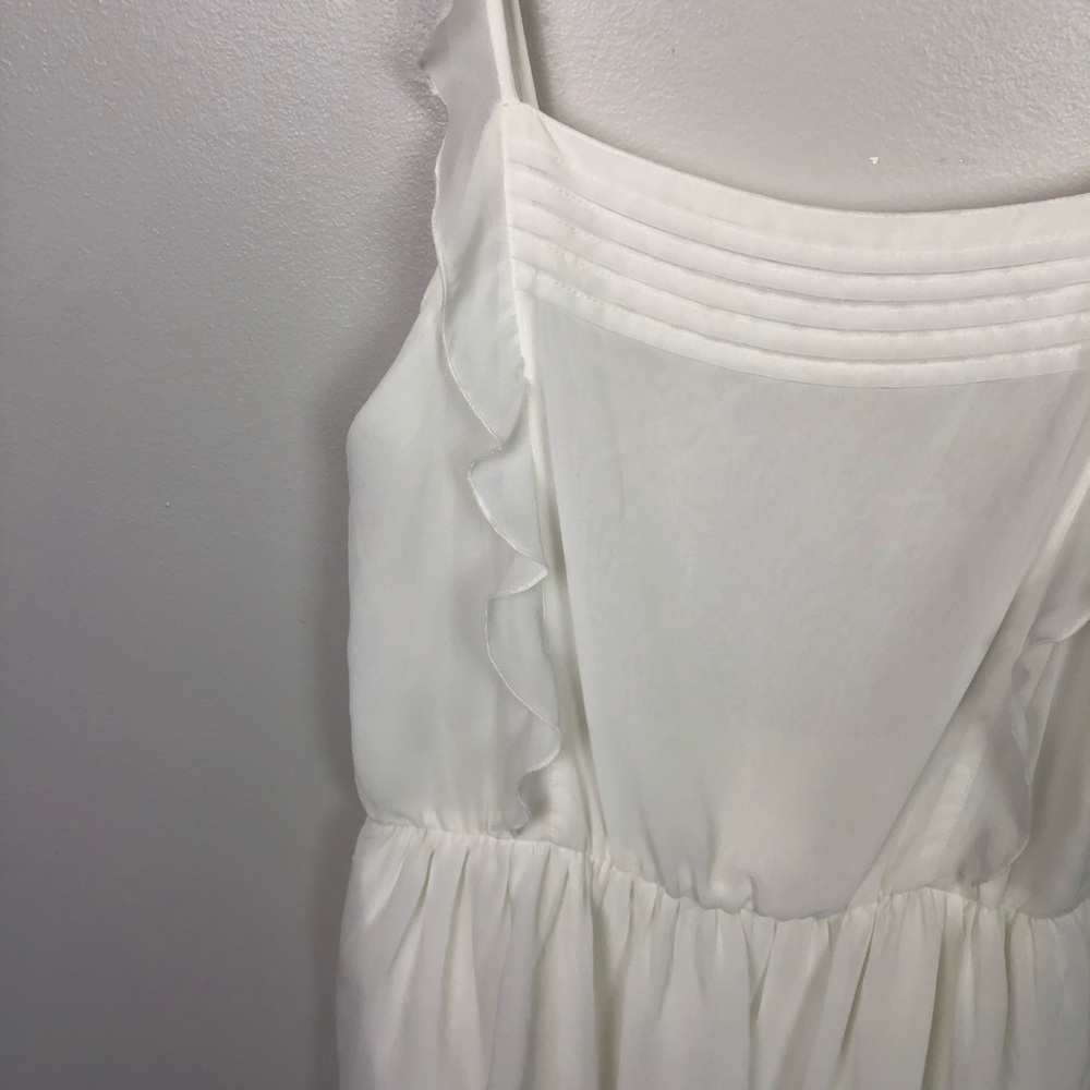 NWT Zara Trafaluc White Ruffle Mini Dress - Picture 3 of 7